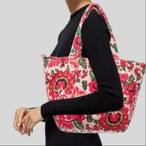 MZ Wallace Tulum Vibrant Floral Print Quilted Metro Tote